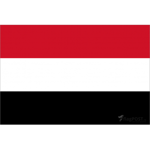 Флаг страны Йемен (15x22 см., полиэфирный шелк, сублимационная печать, карман слева)