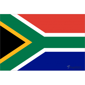Флаг страны ЮАР (15x22 см., полиэфирный шелк, сублимационная печать, карман слева)