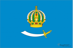 Флаг Астраханской области (100x150 см., полиэфирный шелк, прямая печать, прошит по периметру, карман слева)