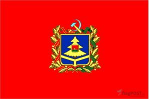 Флаг Брянской области (90x135 см., полиэфирный шелк, сублимационная печать, прошит по периметру, карман слева)