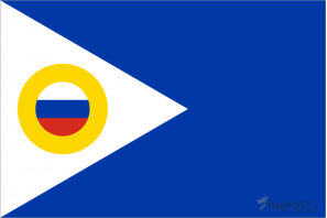 Флаг Чукотского автономного округа (100x150 см., полиэфирный шелк, сублимационная печать, прошит по периметру, карман слева)