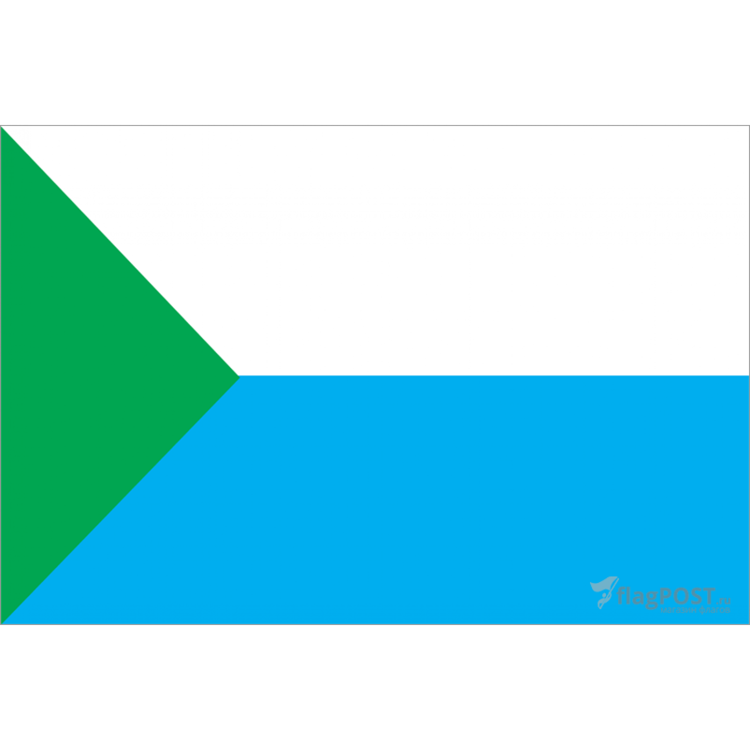 Флаг Хабаровского края (70x105 см., флажная сетка, прямая печать, прошит по периметру, карман слева)
