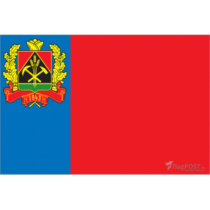 Флаг Кемеровской области (15x22 см., полиэфирный шелк, сублимационная печать, карман слева)