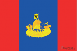 Флаг Костромской области (100x150 см., полиэфирный шелк, прямая печать, прошит по периметру, карман слева)
