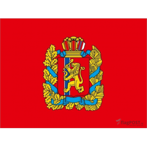 Флаг Красноярского края (15x22 см., полиэфирный шелк, сублимационная печать, карман слева)