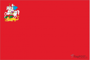 Флаг Московской области (100x150 см., полиэфирный шелк, прямая печать, прошит по периметру, карман слева)