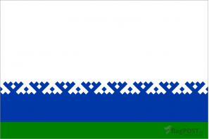 Флаг Ненецкого автономного округа (90x135 см., полиэфирный шелк, сублимационная печать, прошит по периметру, карман слева)