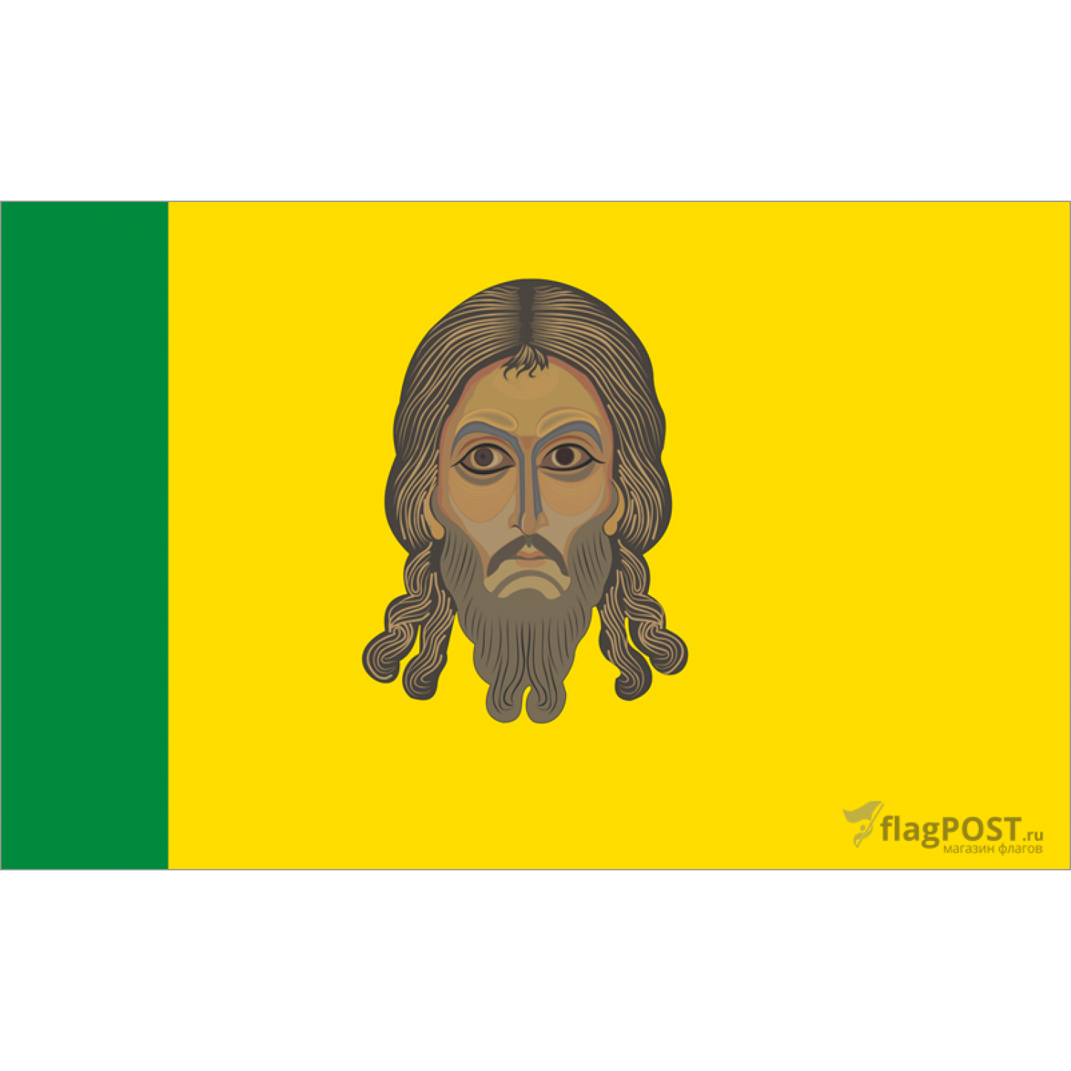 Флаг Пензенской области (90x135 см., полиэфирный шелк, прямая печать, прошит по периметру, карман слева)