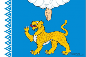 Флаг Псковской области (100x150 см., полиэфирный шелк, сублимационная печать, прошит по периметру, карман слева)