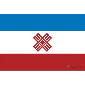 Флаг республики Марий Эл (15x22 см., полиэфирный шелк, сублимационная печать, карман слева)