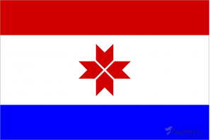 Флаг республики Мордовия (100x150 см., полиэфирный шелк, прямая печать, прошит по периметру, карман слева)