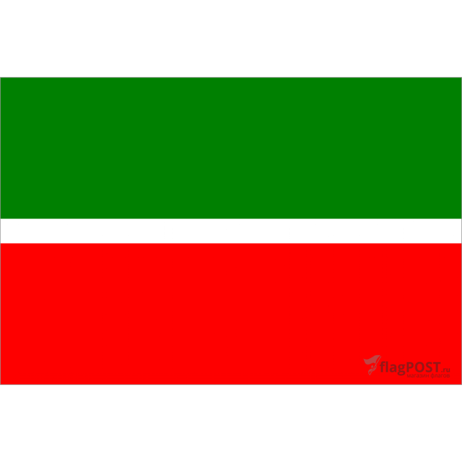 Флаг республики Татарстан (70x105 см., флажная сетка, прямая печать, прошит по периметру, карман слева)