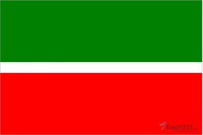 Флаг республики Татарстан (100x150 см., полиэфирный шелк, сублимационная печать, прошит по периметру, карман слева)