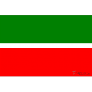 Флаг республики Татарстан (15x22 см., полиэфирный шелк, сублимационная печать, карман слева)