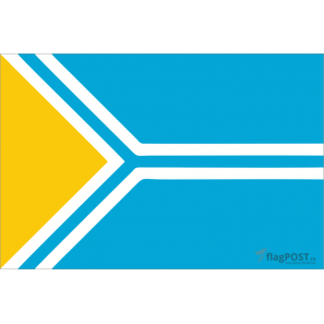 Флаг республики Тыва (15x22 см., полиэфирный шелк, сублимационная печать, карман слева)