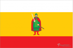 Флаг Рязанской области (100x150 см., полиэфирный шелк, сублимационная печать, прошит по периметру, карман слева)