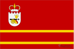 Флаг Смоленской области (100x150 см., полиэфирный шелк, прямая печать, прошит по периметру, карман слева)