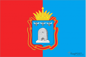 Флаг Тамбовской области (100x150 см., полиэфирный шелк, прямая печать, прошит по периметру, карман слева)