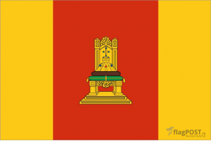 Флаг Тверской области (100x150 см., полиэфирный шелк, прямая печать, прошит по периметру, карман слева)