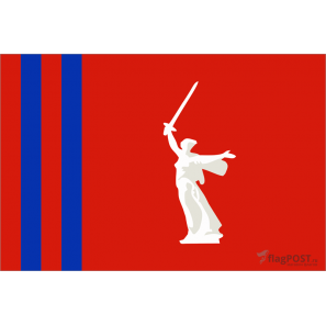 Флаг Волгоградской области (15x22 см., полиэфирный шелк, сублимационная печать, карман слева)