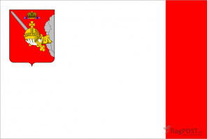 Флаг Вологодской области (100x150 см., полиэфирный шелк, сублимационная печать, прошит по периметру, карман слева)