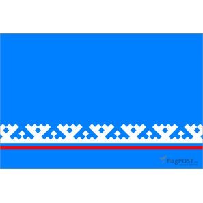Флаг Ямало-Ненецкого автономного округа (15x22 см., полиэфирный шелк, сублимационная печать, карман слева)