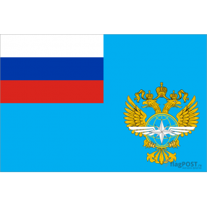 Флаг Министерства транспорта РФ (15x22 см., полиэфирный шелк, сублимационная печать, карман слева)