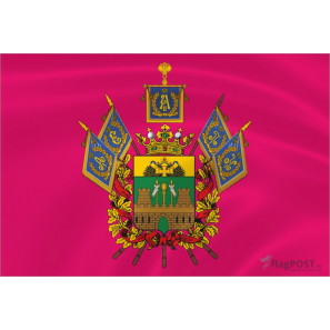 Флаг Кубанского войскового казачьего общества (15x22 см., полиэфирный шелк, сублимационная печать, карман слева)