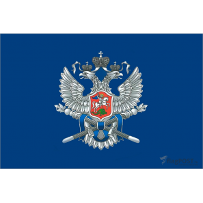 Флаг всероссийского казачьего общества (15x22 см., полиэфирный шелк, сублимационная печать, карман слева)