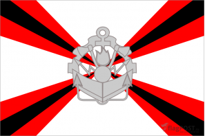 Флаг инженерных войск (90x135 см., полиэфирный шелк, сублимационная печать, прошит по периметру, карман слева)