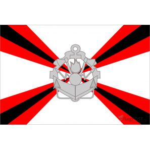 Флаг инженерных войск (15x22 см., полиэфирный шелк, сублимационная печать, карман слева)