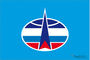 Флаг космических войск (100x150 см., полиэфирный шелк, сублимационная печать, прошит по периметру, карман слева)