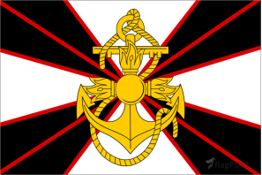 Флаг морской пехоты Военно-Морского флота (100x150 см., полиэфирный шелк, сублимационная печать, прошит по периметру, карман слева)