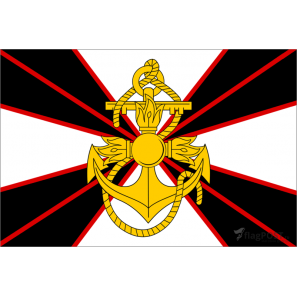 Флаг морской пехоты Военно-Морского флота (15x22 см., полиэфирный шелк, сублимационная печать, карман слева)