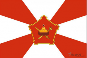 Флаг Московского военного округа (100x150 см., полиэфирный шелк, прямая печать, прошит по периметру, карман слева)