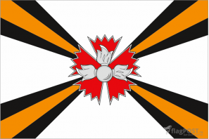 Флаг Разведывательных соединений и воинских частей (100x150 см., полиэфирный шелк, сублимационная печать, прошит по периметру, карман слева)