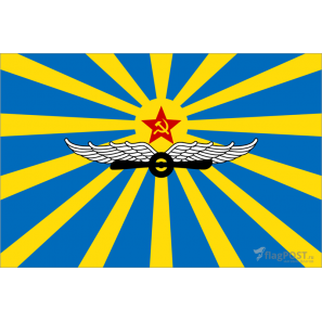 Флаг Военно-воздушных сил СССР (15x22 см., полиэфирный шелк, сублимационная печать, карман слева)