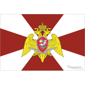Флаг войск национальной гвардии РФ (15x22 см., полиэфирный шелк, сублимационная печать, карман слева)