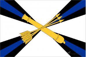 Флаг войсковой противовоздушной обороны (100x150 см., полиэфирный шелк, прямая печать, прошит по периметру, карман слева)