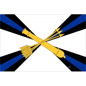 Флаг войсковой противовоздушной обороны (15x22 см., полиэфирный шелк, сублимационная печать, карман слева)