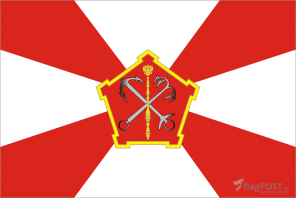 Флаг Западного военного округа (100x150 см., полиэфирный шелк, сублимационная печать, прошит по периметру, карман слева)