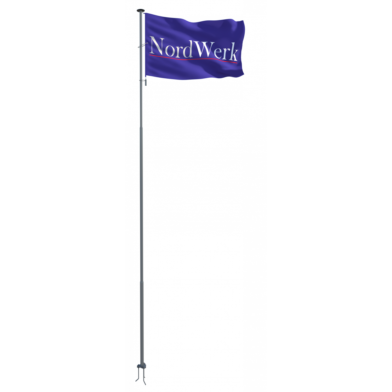 Флагшток NordWerk PRO Inox Супер Стандарт 6 м. с лебедкой (глянцевая, полированная поверхность)